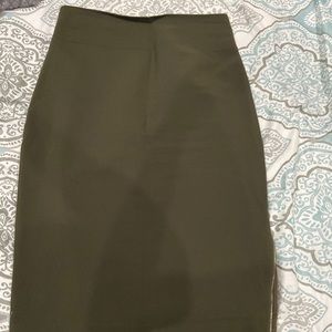Express high waisted side zipper midi skirt
